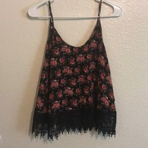 Floral and Lace Tank Top